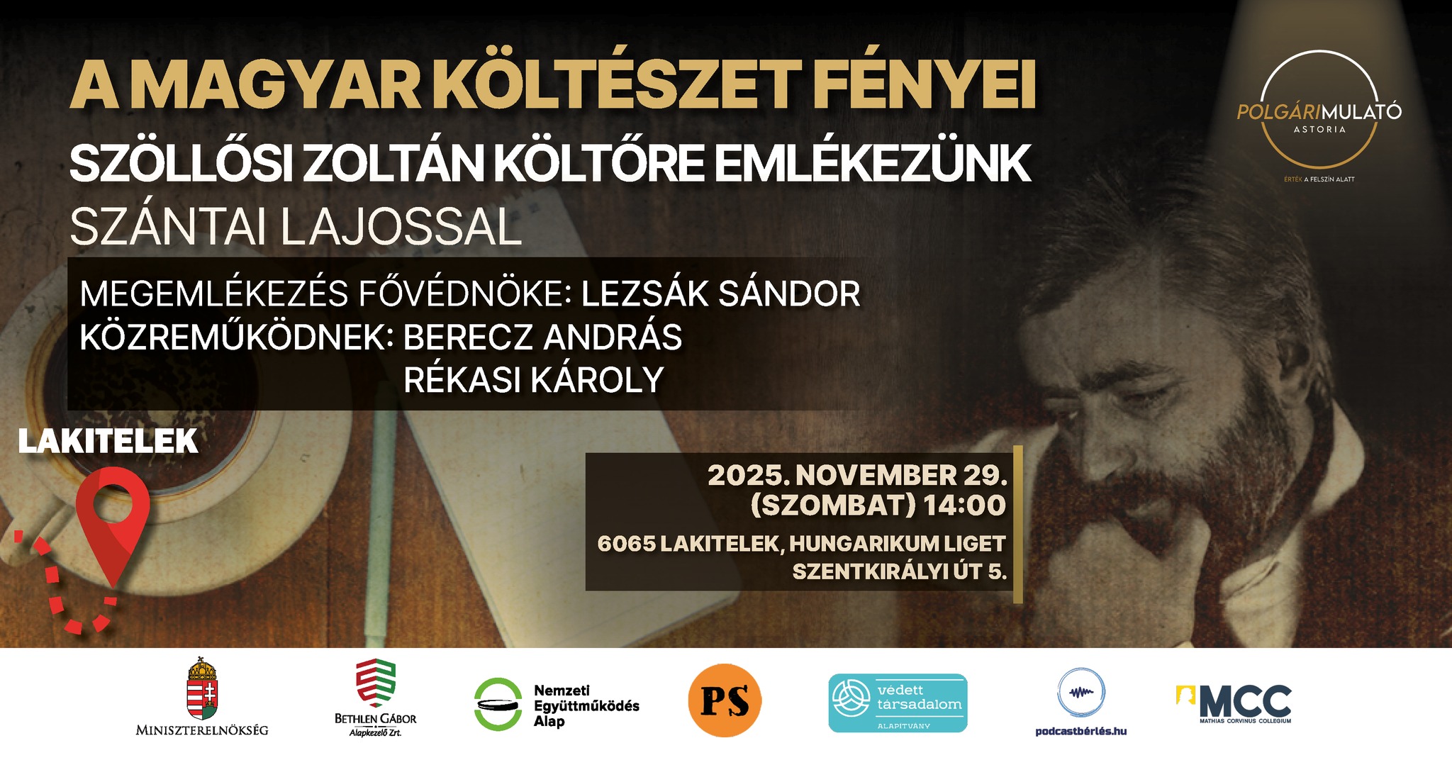 A Magyar költészet fényei - Szöllősi Zoltánra emlékezünk